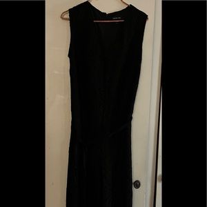 Savoir Faire black jumpsuit with black lace overlay